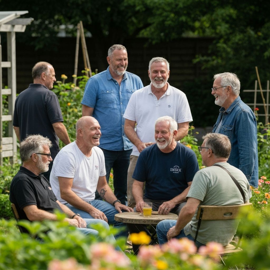 Men engaging in social activities